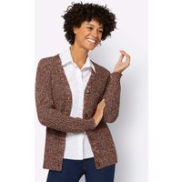 Witt Damen Strickjacke, rotbraun-ecru-meliert von Witt