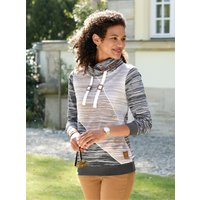 Witt Damen Sweatshirt mit elastischen Bündchen, graphit-ecru-bedruckt von Witt