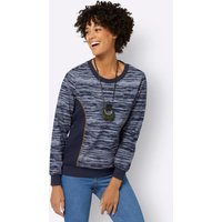 Witt Damen Sweatshirt, marine-ecru-bedruckt von Witt