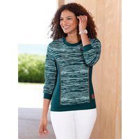 Witt Damen Sweatshirt, petrol-ecru-bedruckt von Witt