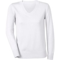 Witt Damen V-Ausschnitt-Pullover mit Baumwolle, wollweiß von Witt