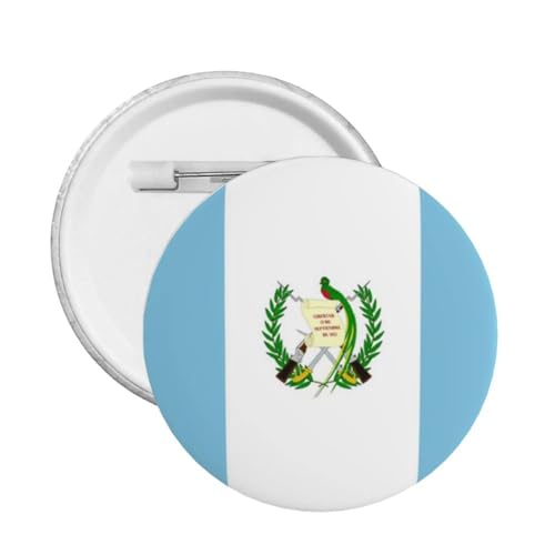 Runde Anstecker,Grüne Pflanze,Guatemala-Flagge,Schmuckzubehör,Patriotische Dekoration,Geschenk Für Ball,Geburtstagsparty,Bankett,Für Club,Firma,Schule,Dekoration,Persönlich,Bild,M von WIVCOMD