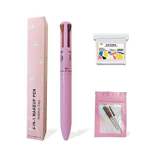 4 In 1 Make Up Pen, Multifunctional Eyebrows Eyeliner Lipliner Highlighter Makeup Pen, Touch Up 4-In-1 Make-Up Stift, Wasserdicht All In One Make-Up Stift Auge Langanhaltender (1 Stück) von WIWIDANG