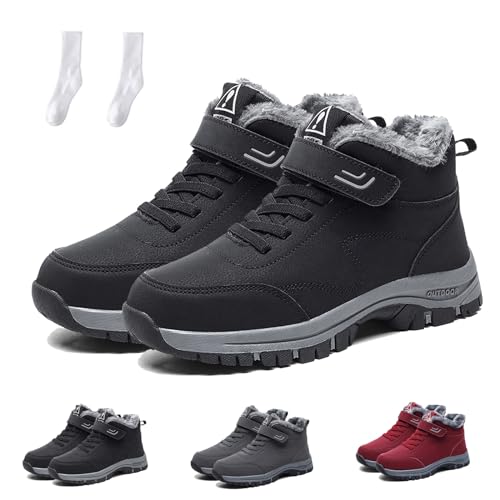 Orthoback Schuhe, Orthoboots Pro - Ergonomische Winterstiefel, Orthoback Schuhe Damen Herren Winter Schmerzlindernd Wärmend (Schwarz, Erwachsene, Damen, 40, Numerisch, EU Schuhgrößensystem, M) von WIWIDANG