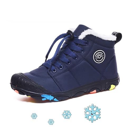 WIWIDANG Barfußschuhe Kinder Winter Wasserdicht, Barfußschuhe Kinder Herbst, Kinder Winter Freiluftkind Schuhe Herren Daman (Blau, Jugendliche, Damen, 32, Numerisch, EU Schuhgrößensystem, M) von WIWIDANG