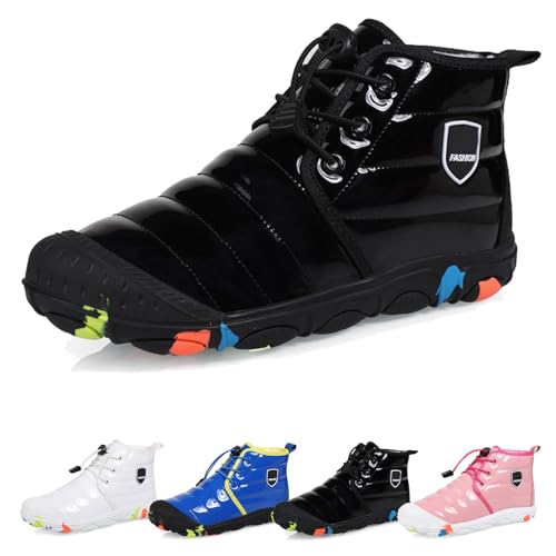 WIWIDANG Barfussschuhe Kinder Winter Wasserdicht, Outdoor Barfußschuhe Kinder Herbst, Kid Winter Pro Barfuss Schuhe (Black-A, Jugendliche, 30, Numerisch, EU Schuhgrößensystem, M) von WIWIDANG