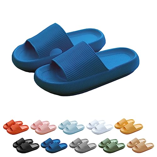 WIWIDANG Pummis Original Damen, Original Wolken Schuhe, Non Slip Super Comfy Cloud Cushion Slide (Typ D – Blau, Erwachsene, Damen, 36, Numerisch (von/bis), EU Schuhgrößensystem, 37, M) von WIWIDANG