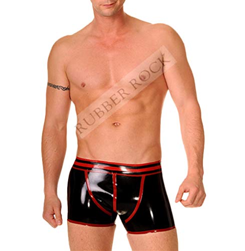 WJDT Sexy Latex Shorts eng anliegende Latex Unterwäsche mit Kontrastbesatz-Lila_XL WJDT Sexy Latex Shorts eng anliegende Latex Unterwäsche mit Kontrastbesatz-Lila_XL von WJDT