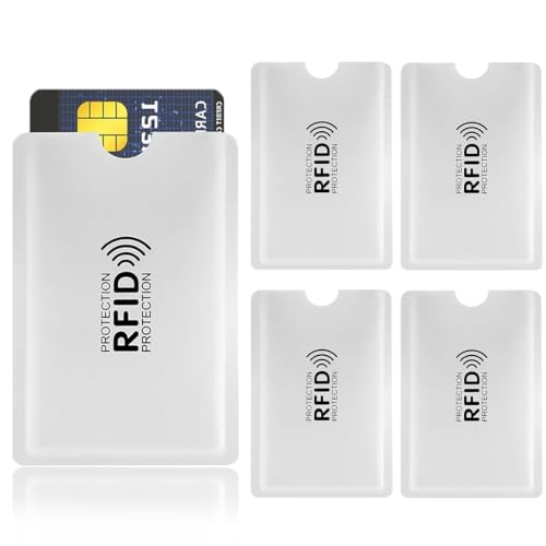 WJRQD 5X TÜV-geprüfte RFID Schutzhüllen, Kreditkarten-, EC- & Bankkarten-Hülle mit NFC-Blocker, Schutz vor Datendiebstahl bei Kreditkarten, Personalausweis & EC-Karten. von WJRQD