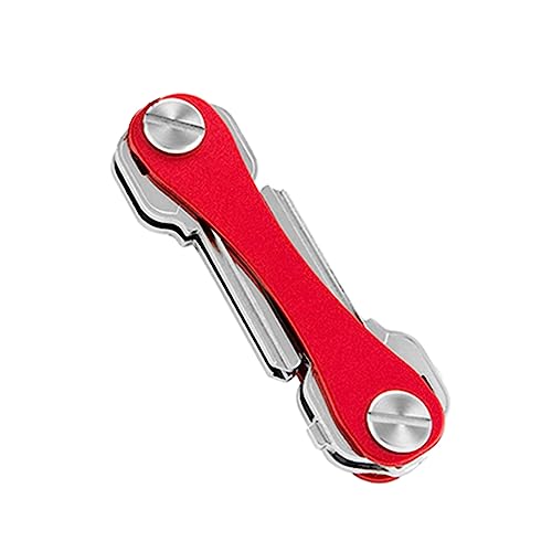 WJRQD Key-Organizer, Schlüssel-Etui, Schlüsselbund Organizer, Schlüsselhalter, Schlüsselmäppchen,praktischer Schlüssel-Organisator, leichte Tasche (rot) von WJRQD