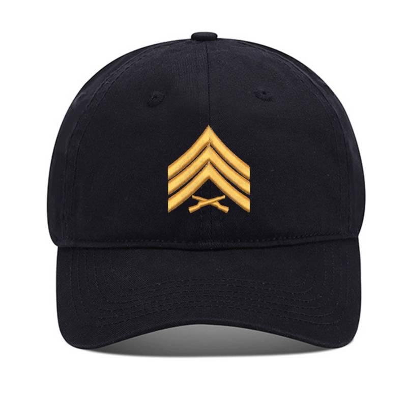 Armee Sergeant Unisex Stickerei Baseball Mütze Gewaschene Baumwolle Bestickt Verstellbare von WOAIXIA