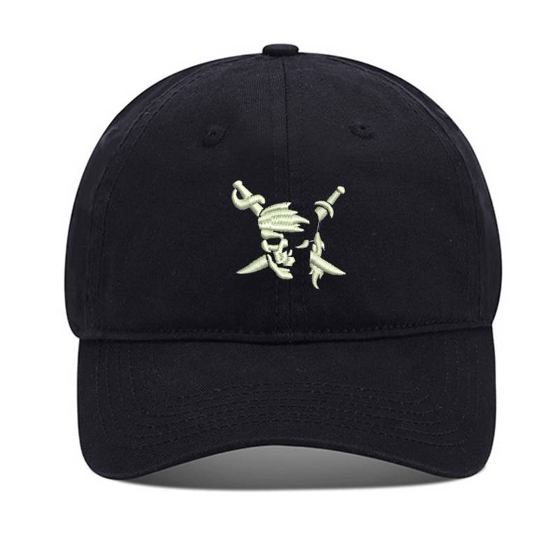 Piratenschädel & Schwerter Unisex Stickerei Baseball Mütze Gewaschen Baumwolle Bestickt Verstellbare von WOAIXIA