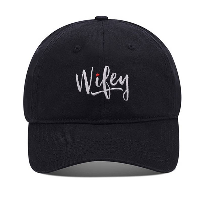 Wifey Unisex Stickerei Baseball Mütze Gewaschene Baumwolle Bestickt Verstellbare von WOAIXIA