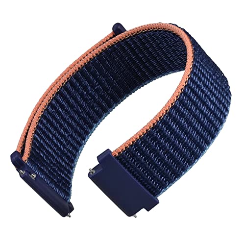 WOCCI 18mm Verstellbares Nylon Uhrenarmband, Sport Loop Armband mit Schnellverschluss (Navy Blau) von WOCCI