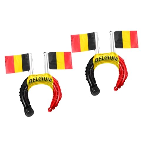 WOFASHPURET 100 Stk Ballon-Stirnband mit Flagge Stofftiere für Kinder Mini-Dekor Haarbänder sportspiele Tiara Luftballons Haarreifen mit Flaggendesign Fußball-Partygeschenke Modellieren Banner von WOFASHPURET