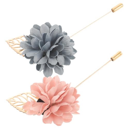 WOFASHPURET 2St Künstliche Blumenbrosche hochzeitsmode hochzeit deko boutonniere Anstecknadeln als Dankeschön Anstecknadeln für Herren Weihnachten Korsage Partei-Emblem Stift Mann von WOFASHPURET