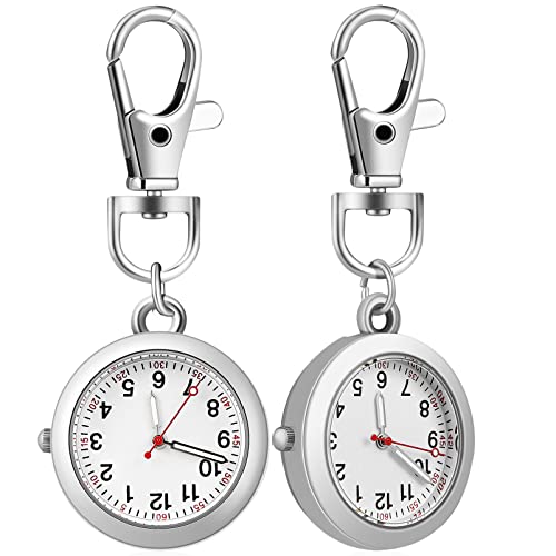 WOFASHPURET Quarz-Taschenuhr-Schlüsselanhänger Moderne Taschenuhr-Schlüsselanhänger Taschenuhr-Anhänger-Schlüsselanhänger Für Geburtstag Jahrestag Weihnachten Vatertag 2 Stück von WOFASHPURET