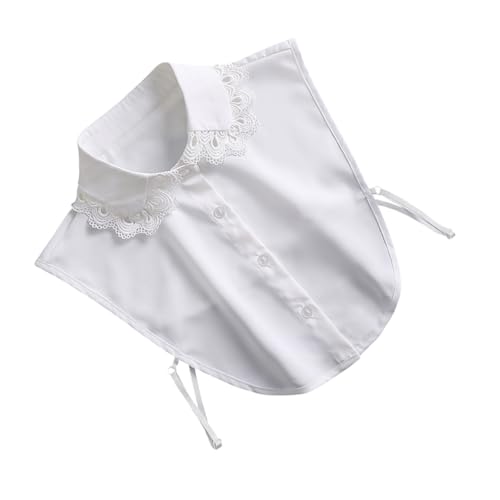 WOFASHPURET Weißer Fake Kragen Halbshirt Abnehmbarer Kragen Für Damen Chiffon Halber Kragen Bluse Für Elegante Kostüme Und Vielseitige Outfits WOFASHPURET Weißer Fake Kragen Halbshirt Abnehmbarer Kragen Für Damen Chiffon Halber Kragen Bluse Für Elegante Kostüme Und Vielseitige Outfits von WOFASHPURET