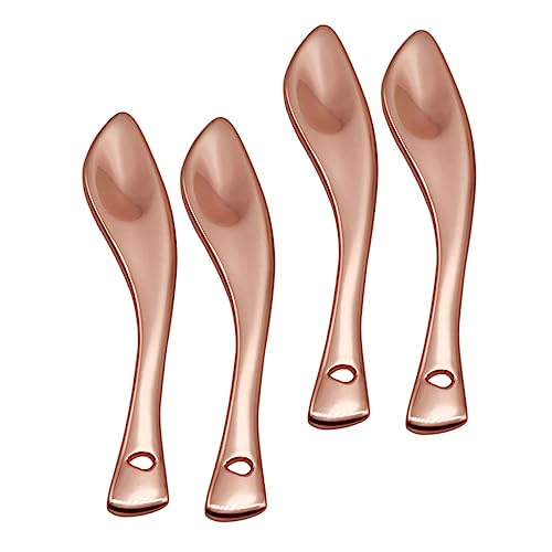 WOONEKY 4stücke Teiliges Metall Kosmetikspatel Für Gesichtscreme Und Augencreme Löffel Für Mischen Und Testen Von Hautpflegeprodukten Roségold Für Kosmetik Und Schönheitspflege WOONEKY 4stücke Teiliges Metall Kosmetikspatel Für Gesichtscreme Und Augencreme Löffel Für Mischen Und Testen Von Hautpflegeprodukten Roségold Für Kosmetik Und Schönheitspflege von WOONEKY