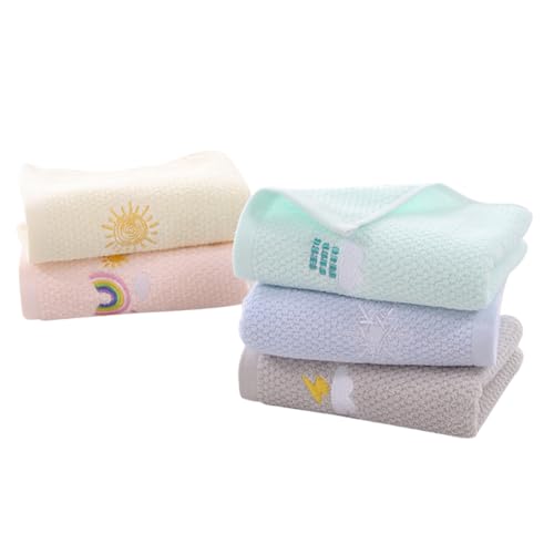 WOONEKY Mehrzweck-handtuch-set Aus Baumwolle Für Jungen Und Mädchen 5-teilig Gesichts- Und Handwaschlappen Saugfähig WOONEKY Mehrzweck-handtuch-set Aus Baumwolle Für Jungen Und Mädchen 5-teilig Gesichts- Und Handwaschlappen Saugfähig von WOONEKY