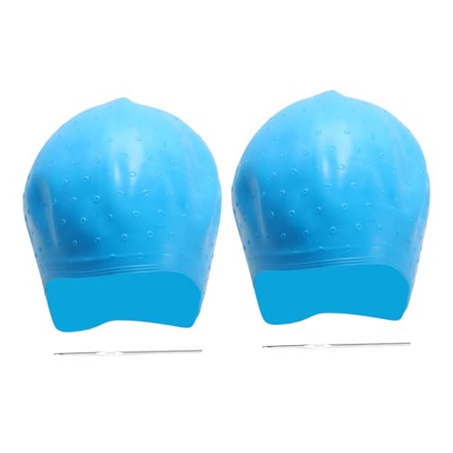 WOONEKY 2sätze Silikon Haarkappenset Wiederverwendbare Haarfärbehaube Mit Löchern Und Häkelnadel Für Strähnchen Und Färbung Für Professionelles Haarfärben WOONEKY 2sätze Silikon Haarkappenset Wiederverwendbare Haarfärbehaube Mit Löchern Und Häkelnadel Für Strähnchen Und Färbung Für Professionelles Haarfärben von WOONEKY