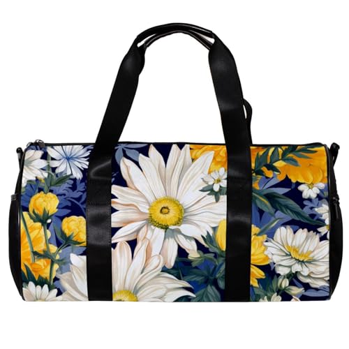 Reisetasche,Herren Sporttasche,Damen Sporttasche,Blumenaquarell Gänseblümchen Sonnenblume,Sporttasche von WOSHJIUK