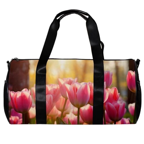 Sporttaschen für Damen,Reisetasche für Reisen,Bunte tulpensonnenlichtblume,Sporttasche für Herren von WOSHJIUK