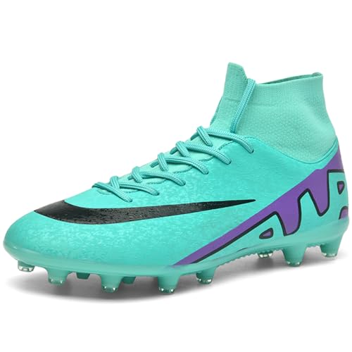 WOWEI Fußballschuhe Herren Fussballschuhe High Top Spike Cleats Fußballschuhe Junge Professionelle Trainingsschuhe Fußballschuhe Kinder Outdoor Sportschuhe (SOC-S17, 40EU) von WOWEI