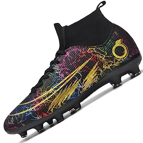 WOWEI Fußballschuhe Herren High Top Spike Cleats Outdoor Athletics Spikes Professionelle Fußballschuhe Trainingsschuhe Kinder Herren Turnschuhe Sport (1 BTR, 47EU) von WOWEI