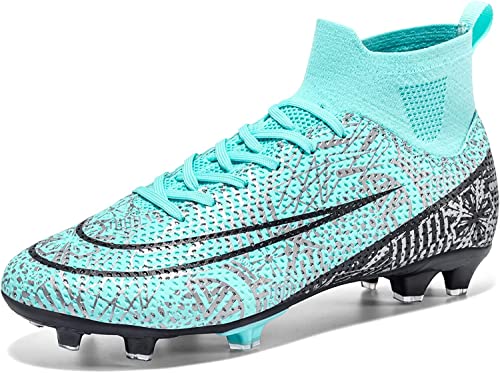 WOWEI Fußballschuhe Herren High Top Spike Cleats Outdoor Athletics Spikes Professionelle Fußballschuhe Trainingsschuhe Kinder Herren Turnschuhe Sport Fußball Stiefel (4 IMP, 44EU) von WOWEI