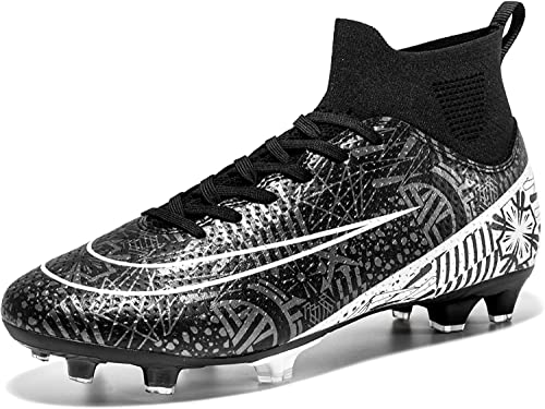 WOWEI Fußballschuhe Herren High Top Spike Cleats Outdoor Athletics Spikes Professionelle Fußballschuhe Trainingsschuhe Kinder Herren Turnschuhe Sport (5 IMP, 41EU) von WOWEI