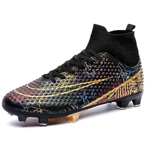 WOWEI Fußballschuhe Herren High Top Spike Cleats Outdoor Athletics Spikes Professionelle Fußballschuhe Trainingsschuhe Kinder Herren Turnschuhe Sport Fußball Stiefel (7 YQA, 36EU) von WOWEI