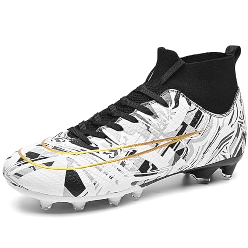 WOWEI Fußballschuhe Herren High Top Spike Cleats Outdoor Athletics Spikes Professionelle Fußballschuhe Trainingsschuhe Kinder Herren Turnschuhe Sport (BT-C6, 36EU) von WOWEI