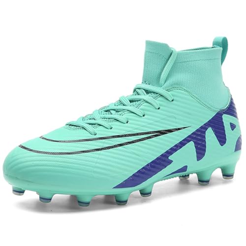 WOWEI Fußballschuhe Herren High Top Spike Cleats Outdoor Athletics Spikes Professionelle Fußballschuhe Trainingsschuhe Kinder Herren Turnschuhe Sport Fußball Stiefel (BT-C8, 37EU) von WOWEI