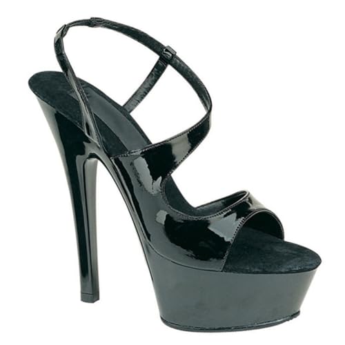 WOkismD 15CM / 5.9IN Sandalen für Frauen Peeptoe High Heels Cross Riemchen Hochzeit Abendkleid Plateauschuhe,Schwarz,46 EU WOkismD 15CM / 5.9IN Sandalen für Frauen Peeptoe High Heels Cross Riemchen Hochzeit Abendkleid Plateauschuhe,Schwarz,46 EU von WOkismD