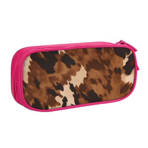 WPUTY Federmäppchen, braunes Rindsleder, Kunstdruck, großes Fassungsvermögen, schwarz, doppellagig, Schreibwaren-Organizer, Make-up-Tasche für Schule, Büro, Reisen, rose, Einheitsgröße, Schulranzen WPUTY Federmäppchen, braunes Rindsleder, Kunstdruck, großes Fassungsvermögen, schwarz, doppellagig, Schreibwaren-Organizer, Make-up-Tasche für Schule, Büro, Reisen, rose, Einheitsgröße, Schulranzen von WPUTY