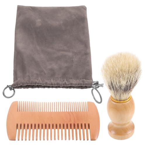 WRITWAA 1 Satz Holz Haarkamm für Männer Tragbarer Bartkamm mit Rasierpinsel und Aufbewahrungstasche Leicht Kompakt für Zuhause und Reisen Robustes Material für Langlebigkeit WRITWAA 1 Satz Holz Haarkamm für Männer Tragbarer Bartkamm mit Rasierpinsel und Aufbewahrungstasche Leicht Kompakt für Zuhause und Reisen Robustes Material für Langlebigkeit von WRITWAA
