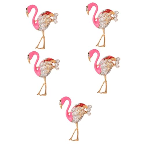 WRITWAA 5St Flamingo-Brosche brooches for women damen brosche Hochzeit Brosche Hüte schmücken dekorative Brosche Kleidungsbrosche Tier Zubehör Abzeichen Hut Fräulein Stift von WRITWAA