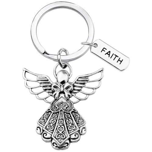 WRITWAA Schlüsselanhänger Mit Engelsanhänger Aus Metall Für Damen Engel-Charm Schlüsselanhänger Dekorativer Engel Taschenanhänger Handtaschen-Accessoire WRITWAA Schlüsselanhänger Mit Engelsanhänger Aus Metall Für Damen Engel-Charm Schlüsselanhänger Dekorativer Engel Taschenanhänger Handtaschen-Accessoire von WRITWAA