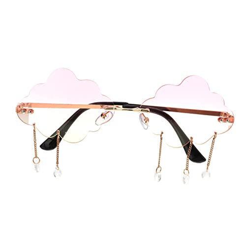 WRITWAA Sonnenbrille Sonnenbrille Rahmenlose Sonnenbrille Coole Sonnenbrille Wolkenbrille Partydekoration Partyzubehör Partybrille Trendige Sonnenbrille Randlose Sonnenbrille von WRITWAA