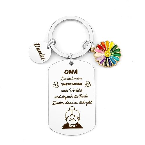 WRNZL Oma Geschenk, Geschenke für Oma, Oma Geschenk Geburtstag, Muttertagsgeschenk für Oma, Geschenk Oma, Schlüsselanhänger Oma, Geschenk für Oma, Beste Oma Geschenke, Oma Geschenk Weihnachten von WRNZL