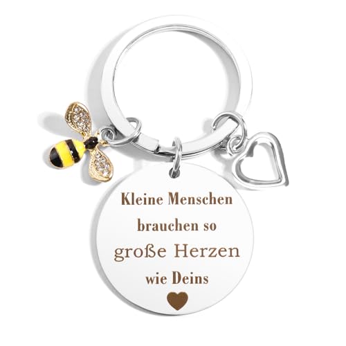 WRNZL Abschiedsgeschenk Erzieherin, Lehrer Geschenk, Erzieherin Geschenk, Abschiedsgeschenk Lehrerin, Schlüsselanhänger Erzieherin, Dankeschön Geschenke Erzieherin, Geschenk Erzieherin Weihnachten von WRNZL