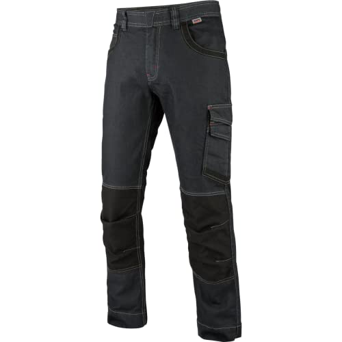 WÜRTH MODYF Arbeitsjeans Sagittarius - professionelle Arbeitshose für Herren - Arbeitsjeans mit Knieschutztaschen - in der Größe 58 in Schwarz von WÜRTH MODYF