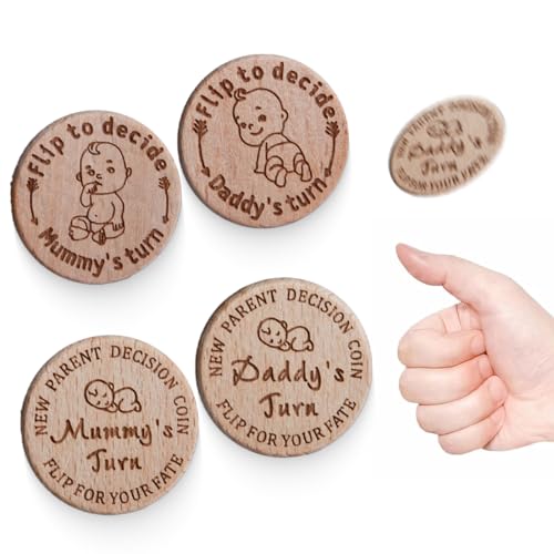 WUMZIRA Entscheidungsmünze Geschenke Zur Geburt Mama Papa, Geschenk zur Geburt Entscheidungshilfe für Eltern Junge Mädchen Geschenkidee Holz Münze WUMZIRA Entscheidungsmünze Geschenke Zur Geburt Mama Papa, Geschenk zur Geburt Entscheidungshilfe für Eltern Junge Mädchen Geschenkidee Holz Münze von WUMZIRA