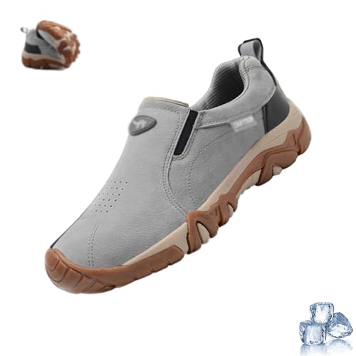 Bequeme orthopädische Wanderschuhe für Herren, bequem, leicht, 2024, wasserdichte Steigbügelschuhe, Freizeit-Sneaker, grau, 39. von WUQILONGBANG