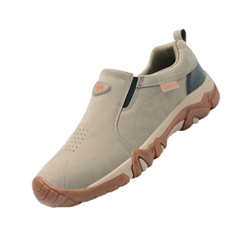 Bequeme orthopädische Wanderschuhe für Herren, bequem, leicht, 2024, wasserdichte Steigbügelschuhe, Freizeit-Sneaker, khaki, 43 EU von WUQILONGBANG