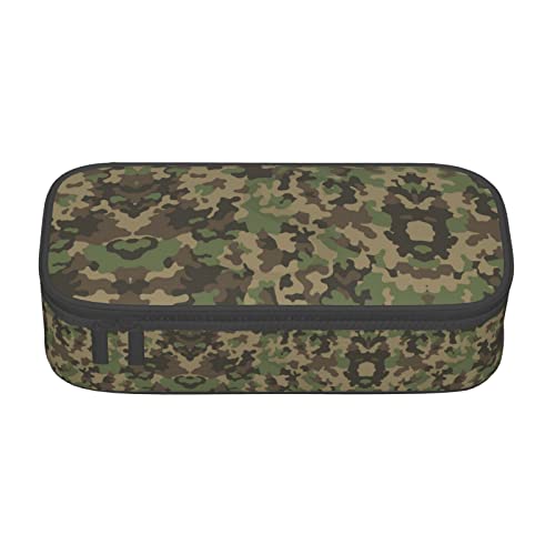 WURTON Federmäppchen mit Camouflage-Aufdruck, Schreibwaren, Aufbewahrungstasche, Schulbedarf, Teenager, Mädchen, Jungen, Federmäppchen, Grün von WURTON