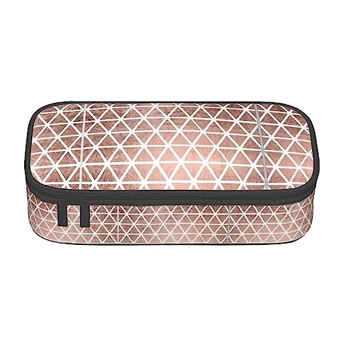 WURTON Rose Gold Muster Hintergründe Drucken unisex Reißverschluss Große Kapazität Bleistift Fall Kleine Stift Tasche Erwachsene Kosmetik Make-up Tasche Bürobedarf von WURTON