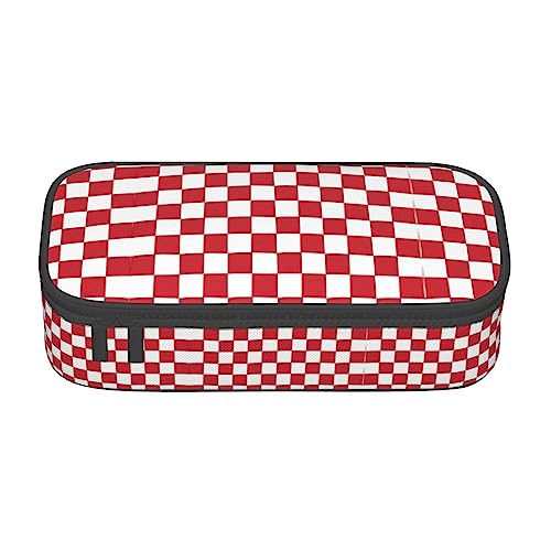 WURTON rot weiß Print unisex Reißverschluss Große Kapazität Bleistift Fall Kleine Stift Beutel Erwachsene Kosmetik Make-up Tasche Bürobedarf von WURTON