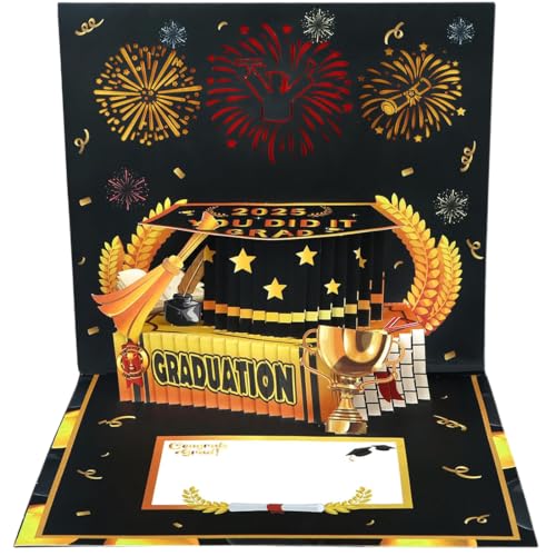 WUSJCOF 3D Pop-Up Karte zur Graduation - Abschluss Glückwunschkarte im Eule Stil - Geschenk für bestandene Prüfung, Bachelor, Master, Doktor usw. - Du hast es geschafft! Herzlichen Glückwunsch! WUSJCOF 3D Pop-Up Karte zur Graduation - Abschluss Glückwunschkarte im Eule Stil - Geschenk für bestandene Prüfung, Bachelor, Master, Doktor usw. - Du hast es geschafft! Herzlichen Glückwunsch! von WUSJCOF
